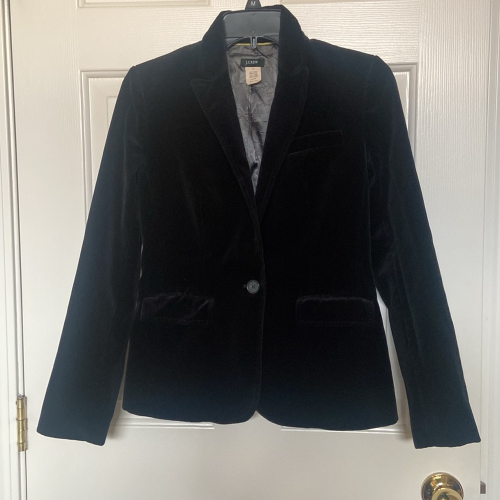 J. CREW velvet black blazer - Picture 3 of 9